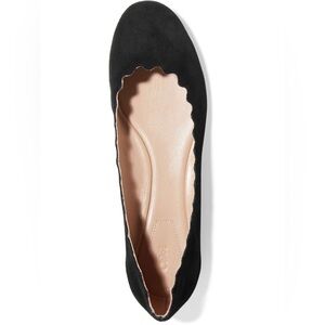 Chloe Lauren scalloped suede ballet flats woman’s SZ. 6